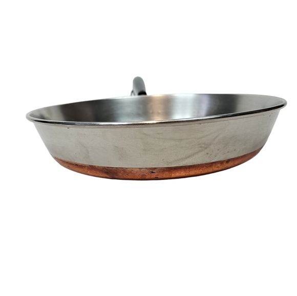 Vintage Revere Ware 9" Copper Clad Bottom Frying Pan Saute Pan - Picture 5 of 10